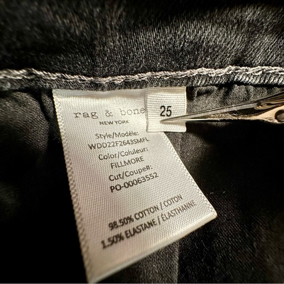 Rag & Bone ‘Dre’ Low-Rise Ankle Slim Boyfriend Jeans in “Fillmore” Size 25 - Picture 11 of 16
